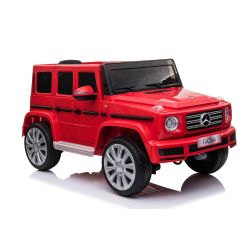 Električni autić Mercedes G500 12V, crveni, 2.4 GHz daljinski upravljač, USB/SD ulaz, ovjes, litijeva baterija, LED svjetla, ORIGINALNA registracija