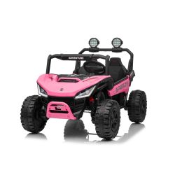 Električni autić T-REX Ride 4x4 Dvosjed 24V, roza, MP3 player s USB/AUX ulazom, 4x4 pogon, litijeva baterija, ovjes, daljinski upravljač, LED svjetla