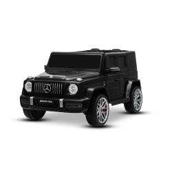 Električni autić Mercedes-Benz G63 AMG 4x4 Dvosjed 24V, crni, MP3 player s USB/AUX i Bluetooth priključkom, 4x4 pogon, litijeva baterija, EVA kotači s ovjesom, umjetna koža, daljinski upravljač, licencirani