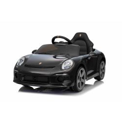 Električni autić RUF GT 12V, crni, Otvarajuća vrata, 2.4 GHz daljinski upravljač, LED svjetla sprijeda i straga, USB/Aux ulaz, litijeva baterija, 2 X 35W motor, ORIGINALNA registracijska dozvola