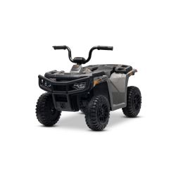 Električni quad s dozvolom Arctic Cat 12V sa stražnjim pogonom, sivi, LED svjetla, litijeva baterija, 2 x 25W motor, originalna dozvola