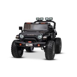 Električni autić Beneo Motors OFFRIDE 4x4² Dvosjed 24V, crni, MP3 player s USB/AUX ulazom, 4x4 pogon, litijeva baterija, EVA kotači s ovjesom, daljinski upravljač, LED svjetla