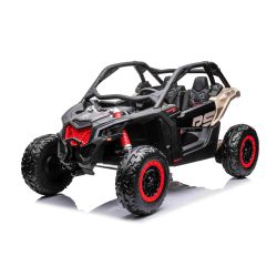 Can-am Maverick 24V električni auto, crni, dvosjed,  stražnji ovjes, 2,4 Ghz daljinski upravljač, Prijenosna litijeva baterija, 4 x 35W motora, EVA kotači, kožna sjedala, MP3 player s USB/SD ulazom, Licencirano