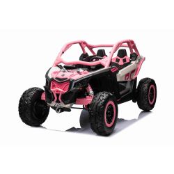 Can-am Maverick 24V električni auto, Ružičasta, dvosjed, stražnji ovjes, 2,4 Ghz daljinski upravljač, Prijenosna litijeva baterija, 4 x 200w motora, EVA kotači, kožna sjedala, MP3 player s USB/SD ulazom, Licencirano