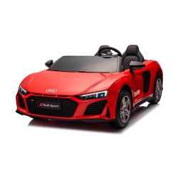 Električni Audi R8 SPYDER Dvosjed 24V, crveni, MP3 Player sa USB/AUX i Bluetoothom, Baterija 24V/14Ah, 2 x 200W Motori, EVA kotači sa stražnjim ovjesom, Kožna sjedala, Daljinski upravljač, Licencirano