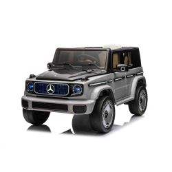 Električni autić Mercedes-Benz EQG 12V, sivi, LED osvijetljeni dijelovi karoserije, funkcionalna prednja i stražnja svjetla, 2.4 GHz daljinski upravljač, USB/Aux ulaz, litijeva baterija, 2 X 35W motor, ORIGINALNA registracijska dozvola