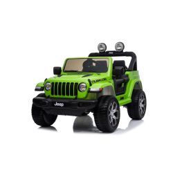Dječji auto na akumulator JEEP Wrangler, Zelena, duplo kožno sjedalo, jednosjed, radio s Bluetooth i USB ulazom, 4x4 pogon, Litijeva baterija, EVA kotači, ovjes osovina, 2.4 GHz daljinsko upravljanje, licencirani