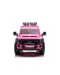 Dječji auto na akumulator Ford Super Duty 24V pink, dvosjed, 4x4 pogon s 24V motorima visokih performansi, dvostruki stražnji EVA kotači, daljinski upravljač 2,4 GHz, LED svjetlosna rampa, MP3 player s USB ulazom, ORIGINALNA licenca