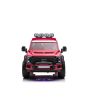 Dječji auto na akumulator Ford Super Duty 24V crveni, dvosjed, 4x4 pogon s 24V motorima visokih performansi, dvostruki stražnji EVA kotači, daljinski upravljač 2,4 GHz, LED svjetlosna rampa, MP3 player s USB ulazom, ORIGINALNA licenca