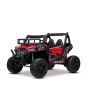 Dječji auto na akumulator UTV 24V, crveni, dvosjed, 2 x 200 W motor, Litijeva baterija, EVA kotači, ovjes osovine, električna kočnica, tapecirano sjedalo, 2.4 GHz daljinski upravljač, USB, AUX