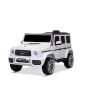 Električni autić Mercedes G, bijeli, jedno sjedalo, litijeva baterija, 2,4 GHz daljinski upravljač, 2XMOTOR, USB, SD kartica, ORIGINALNA dozvola