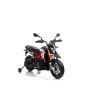 Električni dječji motocikl APRILIA DORSODURO 900, licencirani, 12 V, mekani kotači EVA, motor 2 x 18 W, 12V baterija, ovjes, metalni okvir, metalna vilica, pomoćni kotači, crveni