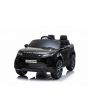 Dječji auto na akumulator Range Rover EVOQUE, jednosjed, crni, kožno sjedalo, MP3 player s ulazom za USB/SD kartice, pogon 4x4, baterija 12V10AH, EVA kotači, stražnji ovjes, ključ s 3 položaja, 2,4 GHz Bluetooth daljinski upravljač, licencirani