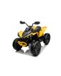 Električni ATV Can-am Renegade, žuti, jednosjed, prednji i stražnji ovjes, LED svjetla, 12V baterija, 2 x 35W motori, mekani EVA kotači, MP3 player s USB/AUX ulazom, Licencirano