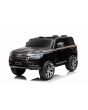 Dječji auto na akumulator Toyota Landcruiser 12V, CRNI, sjedalo od umjetne kože, 12V/7AH baterija, vrata na otvaranje, 2 x 35W motor, 2,4 Ghz daljinski upravljač, mekani EVA kotači, ovjes, lagani start, MP3 uređaj s USB/AUX ulazom, licencirani
