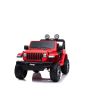Dječji auto na akumulator JEEP Wrangler, crveni, duplo kožno sjedalo, jednosjed, radio s Bluetooth i USB ulazom, 4x4 pogon, Litijeva baterija, EVA kotači, ovjes osovina, 2.4 GHz daljinsko upravljanje, licencirani