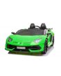  Dječji auto na akumulator Lamborghini Aventador 12V, zeleni, vrata na okomito otvaranje, 2 x 12V motor, 12V baterija, daljinsko upravljanje 2,4 Ghz, mekani EVA kotači, ovjes, lagani start, Mp3 uređaj s USB ulazom, originalna licenca