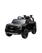 Električni autić FORD Ranger 12V, crna, Kožno sjedalo, 2,4 GHz daljinski upravljač, Bluetooth / USB ulaz, Ovjes, 12V baterija, Plastični kotači, 2 X 30W MOTOR, ORIGINALNA licenca