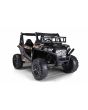Dječji auto na akumulator UTV 24V, Crna, dvosjed, 2 x 200 W motor, Litijeva baterija, EVA kotači, ovjes osovine, električna kočnica, tapecirano sjedalo, 2.4 GHz daljinski upravljač, USB, AUX
