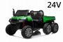 Traktor na akumulator RIDER 6X6 24V s pogonom na četiri kotača 4X 100W, 24V/7Ah baterija, EVA mekani kotači, široko duplo sjedalo, ovjes, 2,4 GHz daljinsko upravljanje, dvosjed, MP3 player s ulazima za USB/SD, Bluetooth