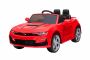 Dječji auto na akumulator Chevrolet Camaro, crveni, originalna licenca, baterija 12V, vrata na otvaranje, kožno sjedalo, 2x 35W motor, LED svjetla, 2,4 Ghz daljinski upravljač, mekani EVA kotači, glatko pokretanje