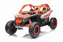 Can-am Maverick električni auto, naranča, dvosjed, stražnji ovjes, 2,4 Ghz daljinski upravljač, prijenosna baterija, 4 x 35W motora, EVA kotači, kožna sjedala, MP3 player s USB/SD ulazom, Licencirano