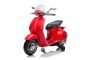 Električni motocikl Vespa 946 također sa rikverc, crvena, sa pomoćnim kotačima, Licenca, Litijeva baterija, 2x 30W Motor, Kožno sjedalo, MP3 Player sa USB ulazom