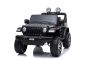 Dječji auto na akumulator JEEP Wrangler, crni, duplo kožno sjedalo, jednosjed, radio s Bluetooth i USB ulazom, 4x4 pogon, Litijeva baterija, EVA kotači, ovjes osovina, 2.4 GHz daljinsko upravljanje, licencirani