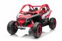 Can-am Maverick električni auto, crvena, dvosjed, stražnji ovjes, 2,4 Ghz daljinski upravljač, prijenosna baterija, 4 x 35W motora, EVA kotači, kožna sjedala, MP3 player s USB/SD ulazom, Licencirano