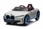 BMW i4 električni auto, Bijela, 2.4 GHz daljinski upravljač, USB / AUX / Bluetooth veza, ovjes, 12V baterija, LED svjetla, 2 X MOTOR, ORIGINALNA licenca