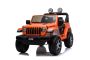 Dječji auto na akumulator JEEP Wrangler, Narančasta, duplo kožno sjedalo, jednosjed, radio s Bluetooth i USB ulazom, 4x4 pogon, Litijeva baterija, EVA kotači, ovjes osovina, 2.4 GHz daljinsko upravljanje, licencirani