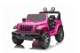 Dječji auto na akumulator JEEP Wrangler, Ružičasta, duplo kožno sjedalo, jednosjed, radio s Bluetooth i USB ulazom, 4x4 pogon, Litijeva baterija, EVA kotači, ovjes osovina, 2.4 GHz daljinsko upravljanje, licencirani