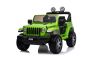 Dječji auto na akumulator JEEP Wrangler, Zelena, duplo kožno sjedalo, jednosjed, radio s Bluetooth i USB ulazom, 4x4 pogon, Litijeva baterija, EVA kotači, ovjes osovina, 2.4 GHz daljinsko upravljanje, licencirani