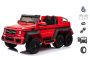 Dječji auto na akumulator Mercedes-Benz G63 6X6, MP3 player, svjetla na podvozju, 2.4Ghz, 12V14AH, prijenosno kućište akumulatora, 4 X MOTOR, daljinsko upravljanje, mekani EVA kotači, FM Radio, Servomotor, 2 pedale, crveni