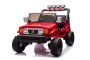 Električni autić Toyota FJ Cruiser XXL s 4x4 pogonom, s licencom (dvosjed), crveni, prijenosna litijeva baterija, visoka šasija, dva sjedala, stražnja ovjesna osovina, 2,4 GHz daljinski upravljač, MP3 player s Bluetoothom, LED svjetla