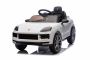 Električni autić Porsche Cayenne 12V sa stražnjim pogonom i registracijom (jedno sjedalo), bijeli, litijeva baterija, široko sjedalo, ovjesne osovine, 2,4 GHz daljinski upravljač, MP3 player s USB/AUX ulazom, LED svjetla