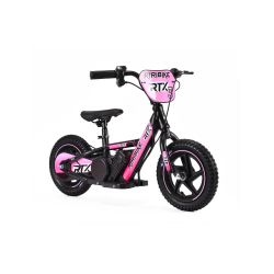 Dječji električni izbacivač RIRIBIKE RTX3 24V (12"), roza, Litijeva baterija, 100W motor, Disk kočnica, Podesivo mekano PU sjedalo