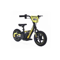 Dječji električni izbacivač RIRIBIKE RTX3 24V (12"), žuti, Litijeva baterija, 100W motor, Disk kočnica, Podesivo mekano PU sjedalo