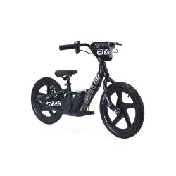 Dječji električni izbacivač RIRIBIKE RTX6 24V (16"), crni, litijska baterija, 250W motor, disk kočnica, podesivo mekano PU sjedalo