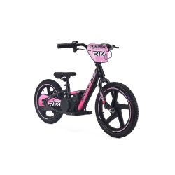Dječji električni izbacivač RIRIBIKE RTX6 24V (16”), roza, Litijeva baterija, 250W motor, Disk kočnica, Podesivo mekano PU sjedalo