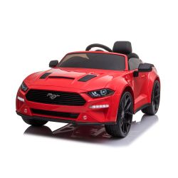 Dječji auto na akumulator Ford Mustang 24V - DRIFT verzija, crveni, glatki DRIFT kotači, 2 x 775W motor, DRIFT način rada s brzinom do 13 km/h, 24V baterija, LED svjetla, prednji EVA kotači, 2,4 GHz daljinski upravljač, mekano PU sjedalo, ORIGINAL licenca