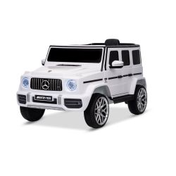 Električni autić Mercedes G, bijeli, jedno sjedalo, litijeva baterija, 2,4 GHz daljinski upravljač, 2XMOTOR, USB, SD kartica, ORIGINALNA dozvola