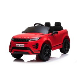 Dječji auto na akumulator Range Rover EVOQUE, jednosjed, crveni, kožno sjedalo, MP3 player s ulazom za USB/SD kartice, pogon 4x4, baterija 12V10AH, EVA kotači, stražnji ovjes, ključ s 3 položaja, 2,4 GHz Bluetooth daljinski upravljač, licencirani