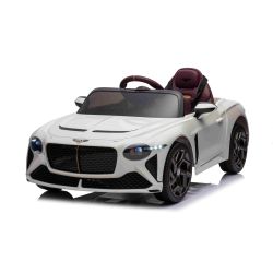 Elektrické autíčko Bentley Bacalar 12V, biele, Dvere otvárajúce sa nahor, 2.4 GHz diaľkové ovládanie, LED svetlá, USB/Aux Vstup, Odpruženie, Lítiová batéria, 2 X 25W motor, ORIGINÁL licencia
