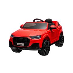 Električni autić Audi Q7 crveni, Jednosjed, Neovisni ovjes, 12V baterija, Daljinski upravljač, 2 x 35W motor, LED svjetla, USB/AUX ulaz na MP3 playeru, Licencirano