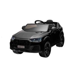 Električni autić Audi Q7 crni, Jednosjed, Neovisni ovjes, 12V baterija, Daljinski upravljač, 2 x 35W motor, LED svjetla, USB/AUX ulaz na MP3 playeru, Licencirano