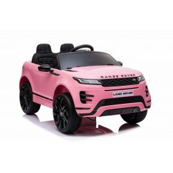 Dječji auto na akumulator Range Rover EVOQUE, jednosjed, pink, kožno sjedalo, MP3 player s ulazom za USB/SD kartice, pogon 4x4, baterija 12V10AH, EVA kotači, stražnji ovjes, ključ s 3 položaja, 2,4 GHz Bluetooth daljinski upravljač, licencirani