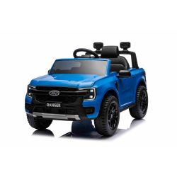 Električni autić FORD Ranger 12V, plavi, Kožno sjedalo, 2,4 GHz daljinski upravljač, Bluetooth / USB ulaz, Ovjes, 12V baterija, Plastični kotači, 2 X 30W MOTOR, ORIGINALNA licenca