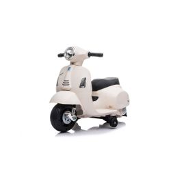 Električni motocikl Vespa GTS, bijeli, sa pomoćnim kotačima, Licenca, Baterija 6V, Kožno sjedište, Motor 30W