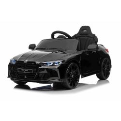 BMW M4 električni auto, crni, 2.4 GHz daljinski upravljač, USB / Aux ulaz, ovjes, 12V baterija, LED svjetla, 2 X MOTORA, ORIGINALNA licenca